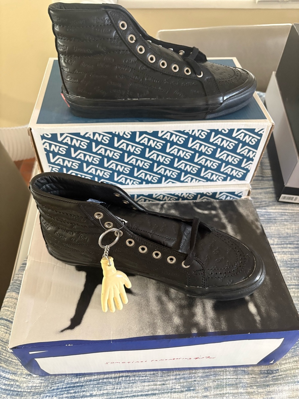 Vans Leather Black High-Top Sneakers By Jim Goldberg
